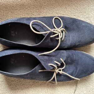 H&M Men's Dark Blue Suede Oxfords
